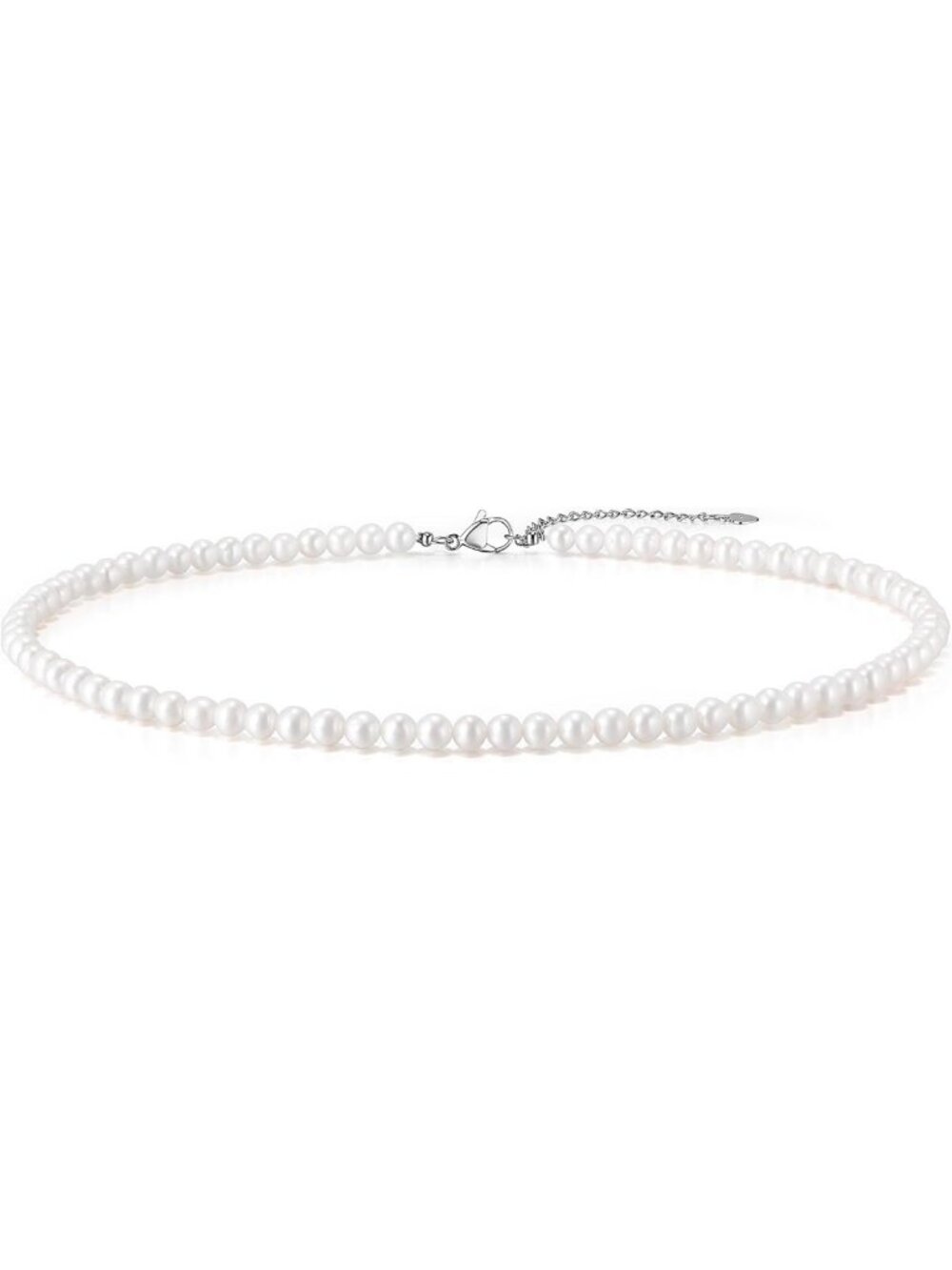 Elegant Freshwater Pearl Choker Necklace for Women - 16" Classic Round Design